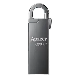Apacer USB flash disk, USB 3.0, 16GB, AH15A, strieborný, AP16GAH15AA-1, USB A, s karabinkou, DOPREDAJ