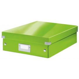 Stredná organizačná škatuľa Leitz Click & Store metalická zelená