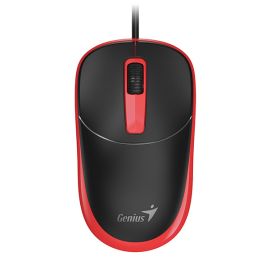 Myš drôtová, Genius DX-123, čierno-červená, optická, 1200DPI