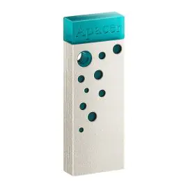 Apacer USB flash disk, USB USB 2.0, 64GB, AH11J, Turquoise green, AP64GAH11JG-1, USB A, dustproof,waterproof, DOPREDAJ