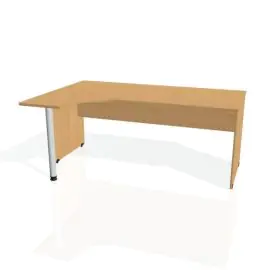 Pracovný stôl Gate, ergo, pravý, 180x75,5x120 cm, buk/buk