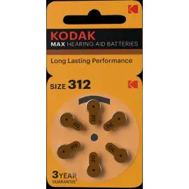 Kodak Jednorázové zinko-vzdušná batéria P312, 6-pack