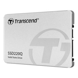 TRANSCEND SSD220Q 500GB SSD disk 2.5'' SATA III 6Gb/s, QLC, Aluminium casing, 550MB/s R, 500MB/s W, stříbrný