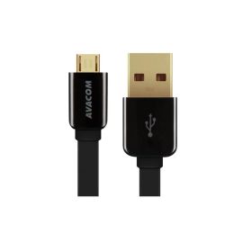 Avacom USB kábel (2.0), USB A samec - microUSB samec, 0.4m, čierny