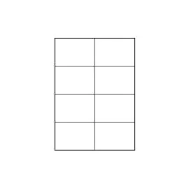 Logo etikety 105mm x 74,2mm, A4, matné, biele, 8 etikiet, 140g/m2, balené po 10 ks, pre atramentové a laserové tlačiarne