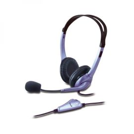 Genius HS-04S, slúchadlá s mikrofónom, drôtováčierno-strieborná, 2x 3.5 mm jack