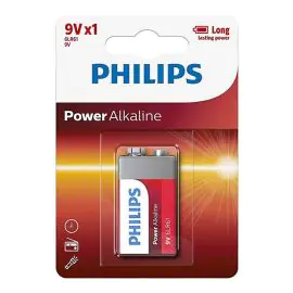 PHILIPS Jednorázové alkalická batéria 9V, 1-pack