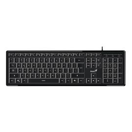 Genius SlimStar 820, klávesnica CZ/SK, slim typ drôtová (USB), čierna, Podsvietená
