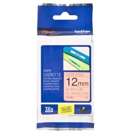 Brother páska TZE-B31, čierny tlač/signálny oranžový podklad, laminovaná, 5m, 12mm