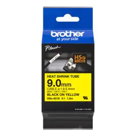 Brother páska HSE-621E, čierny tlač/žltý podklad, 1.5m, 9mm