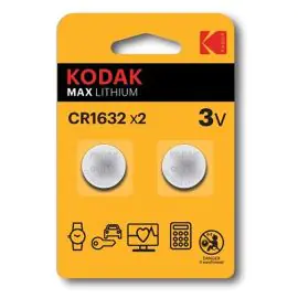 Kodak MAX Jednorázové líthiová batéria CR1632, 2-pack