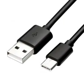 Logo USB kábel (2.0), USB A samec - USB C samec, 1m, čierny, blister, DOPREDAJ