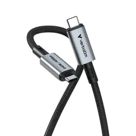 Verbatim USB kábel USB C samec - USB C samec, 240W, 1.2m, čierny, box, 31847