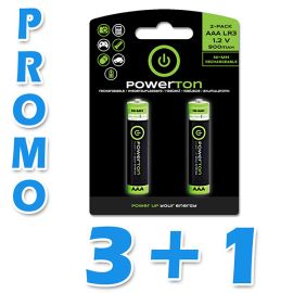 Nabíjacia batéria, AAA (HR03), 900 mAh, Powerton, 2-pack, DOPREDAJ