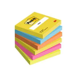 Samolepiaci bloček Post-it ENERGETIC 76x76mm, 6x100 lístkov