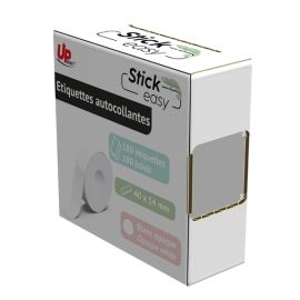 UPrint etikety 14mmx40mm, biele, 180 etikiet, UP21 180 WHITE, pre tlačiarne StickEasy