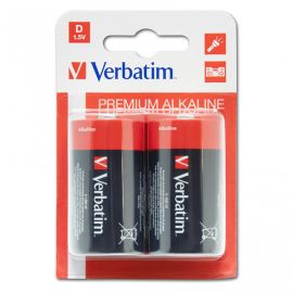 Batéria alkalická, LR20, veľký monočlánok, D, 1.5V, Verbatim, blister, 2-pack, 49923, veľký monočlánok