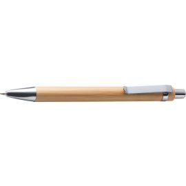 Guľôčkové pero z bambusu (modrá náplň) , Brown