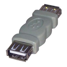 USB spojka, (2.0), USB A samica - USB A samica, šedá, 5891
