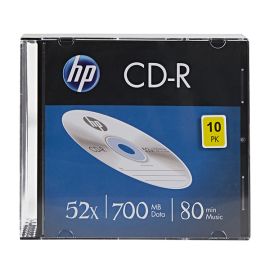 HP CD-R, CRE00085-3, 69310, 10-pack, 700MB, 52x, 80min., 12cm, bez možnosti potlače, slim case, pre archiváciu dát