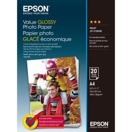 Epson Value Glossy Photo Paper, foto papier, lesklý, biely, A4, 183 g/m2, 20 ks, C13S400035, atramentový