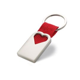 Kľúčenka s detailom srdca , Red