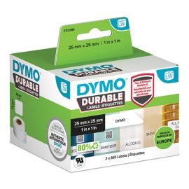 Dymo polypropylénové štítky 25mm x 25mm, biele, multifunkč., 2x850 ks, 2112286
