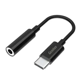 USB/Audio prevodník, USB C samec - Jack (3.5mm) samica, stereo, čierna, Genius ACC-C100