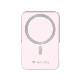 Verbatim, power banka s bezdrôtovým nabíjaním, 5V, nabíjanie telefónu, 32267, 10 000mAh, magnetické pripevnenie, ružová