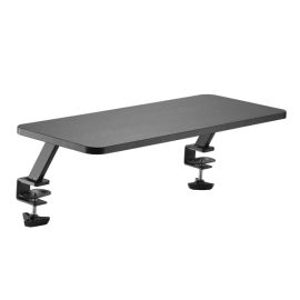 Podstavec pod monitor, připevniteľný ku stolu, čierny, oceľ, drevotrieska, 20 kg nosnosť, Powerton, ergo