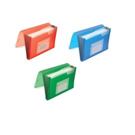 Aktovka s priehradkami priehľadná Q- Connect