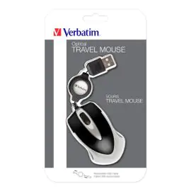 Verbatim Go Mini 49020 Myš drôtová, čierna, 1000DPI