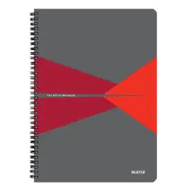 Blok Leitz Office Card A4 90 listov linajkový červený