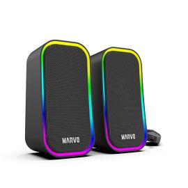 Marvo reproduktory HAVOC 20BK, 6W, čierne, podsvietené