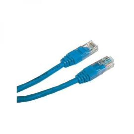 Sieťový LAN kabel UTP patchcord, Cat.5e, RJ45 samec - RJ45 samec, 0.5 m, netienený, modrý, economy