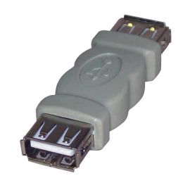 USB spojka, (2.0), USB A samica - USB A samica, šedá, Logo blister 29241