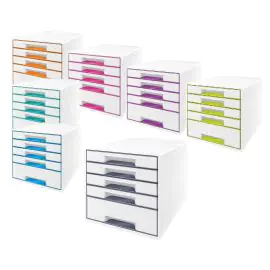 Zásuvkový box Leitz WOW s 5 zásuvkami