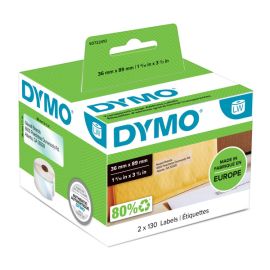 Dymo papierové štítky 89mm x 36mm, priehľadné, veľké, 260 ks, 99013, S0722410
