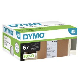 Dymo papierové štítky 159mm x 104mm, biele, veľké, 6 x 220 ks, 2128307, 6 roliek v balení, cena za balenie