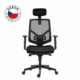 Powerton ERGO TINA Kancelárske ergonomické kreslo, Čierne