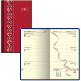 Minidiár FOLK červený 2025