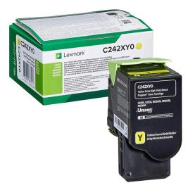 Lexmark originál toner C242XY0, yellow, 3500str., extra high capacity, return