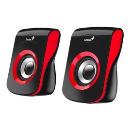 Genius reproduktory SP-Q180, 2.0, 6W, čierno-červené, regulácia hlasitosti, stolový, 150Hz-20kHz, DOPREDAJ