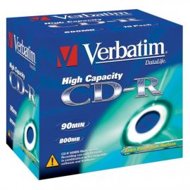 Verbatim CD-R, 43428, High Capacity, 10-pack, 800MB, 40x, 90min., 12cm, bez možnosti potlače, jewel box, pre archiváciu dát