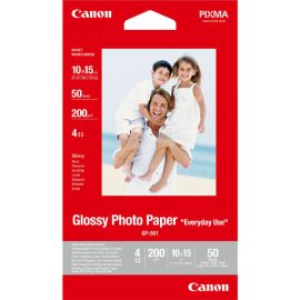 Canon Glossy Photo Paper, foto papier, lesklý, GP-501 typ biely, 10x15cm, 4x6", 210 g/m2, 50 ks, 0775B081, atramentový