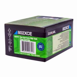 Lexmark originál toner 80C2XCE, cyan, 4000str.