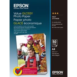 Epson Value Glossy Photo Paper, foto papier, lesklý, biely, A4, 183 g/m2, 50 ks, C13S400036, atramentový