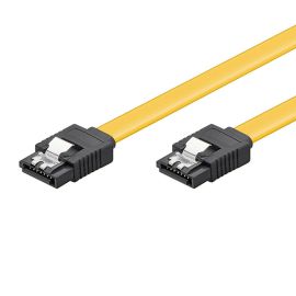 Kábel k hardisku dátový, SATA samec - SATA samec, 0.5 m, 6 Gb/s, žltý, Logo balenie blister