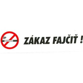 Nálepka Zákaz fajčiť 3,5x12cm