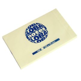 Nalepovací bloček Global 75x125/100 listov žltý